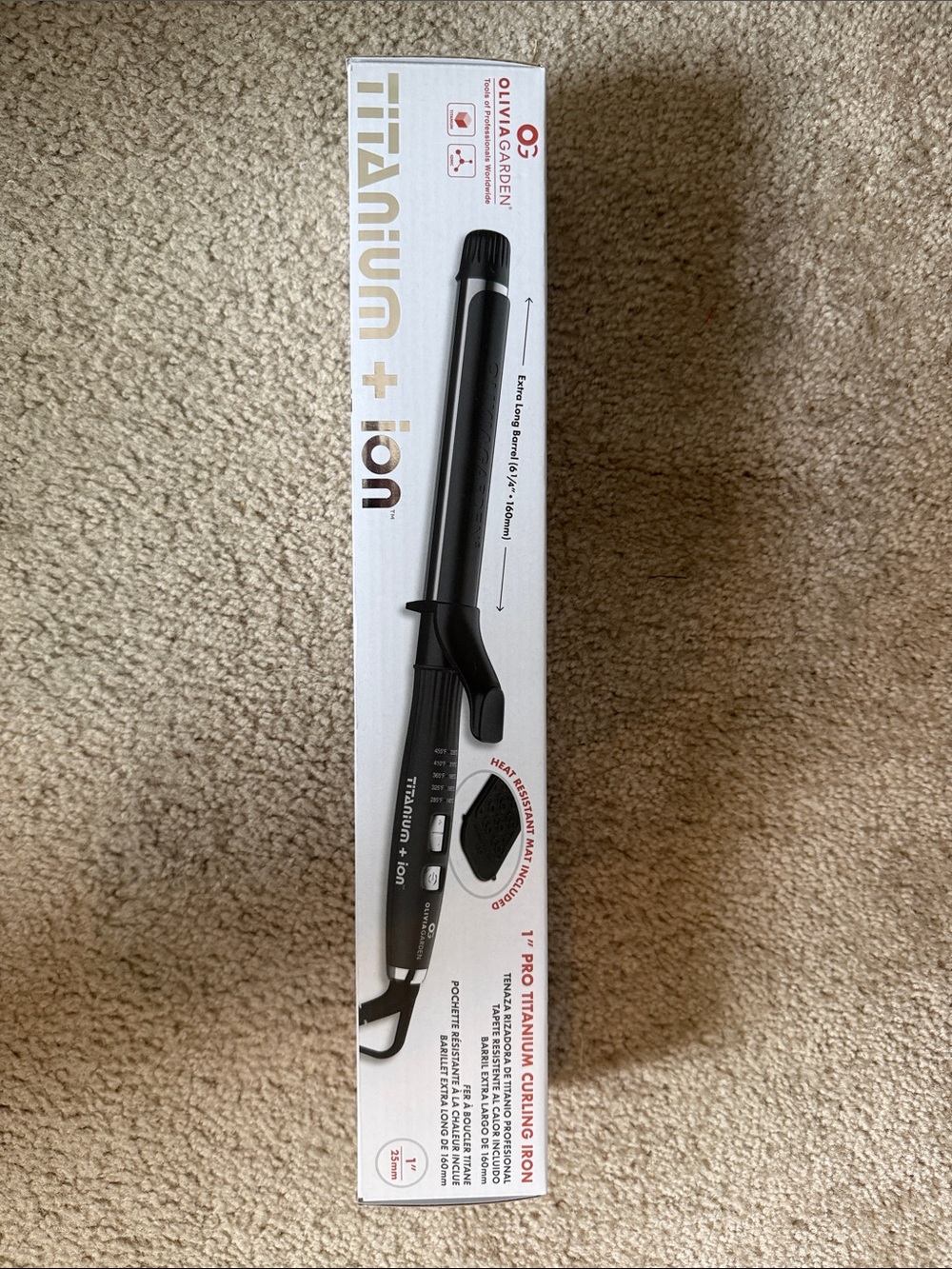 Olivia Garden 1" Pro Titanium Curling Iron - Black